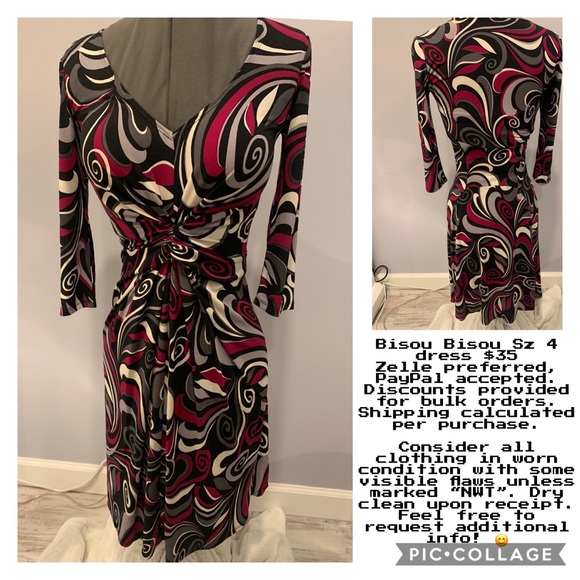Size 4 jersey knit dress - Picture 1 of 1